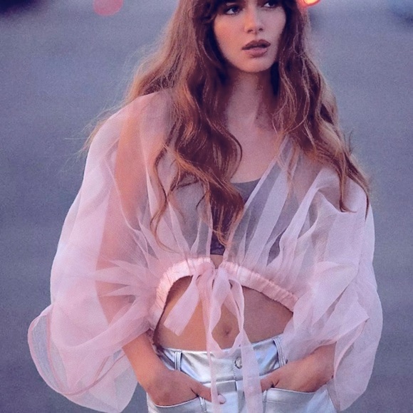 ANTHROPOLOGIE ✨FINAL sheer volume KIMONO shrug jacket OSFMworn once for JVN! FAB - Picture 2 of 8